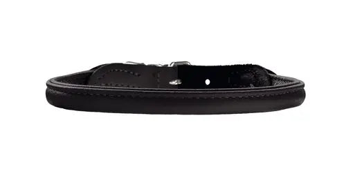 Læder rund halsbånd Elg 47-51 cm 10 mm bred sort