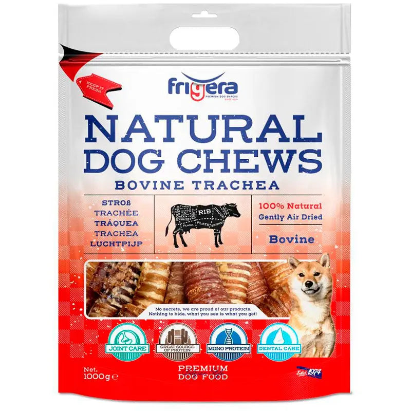 Natural Dog Chews Okseluftrør 1 kg 26-28 stk